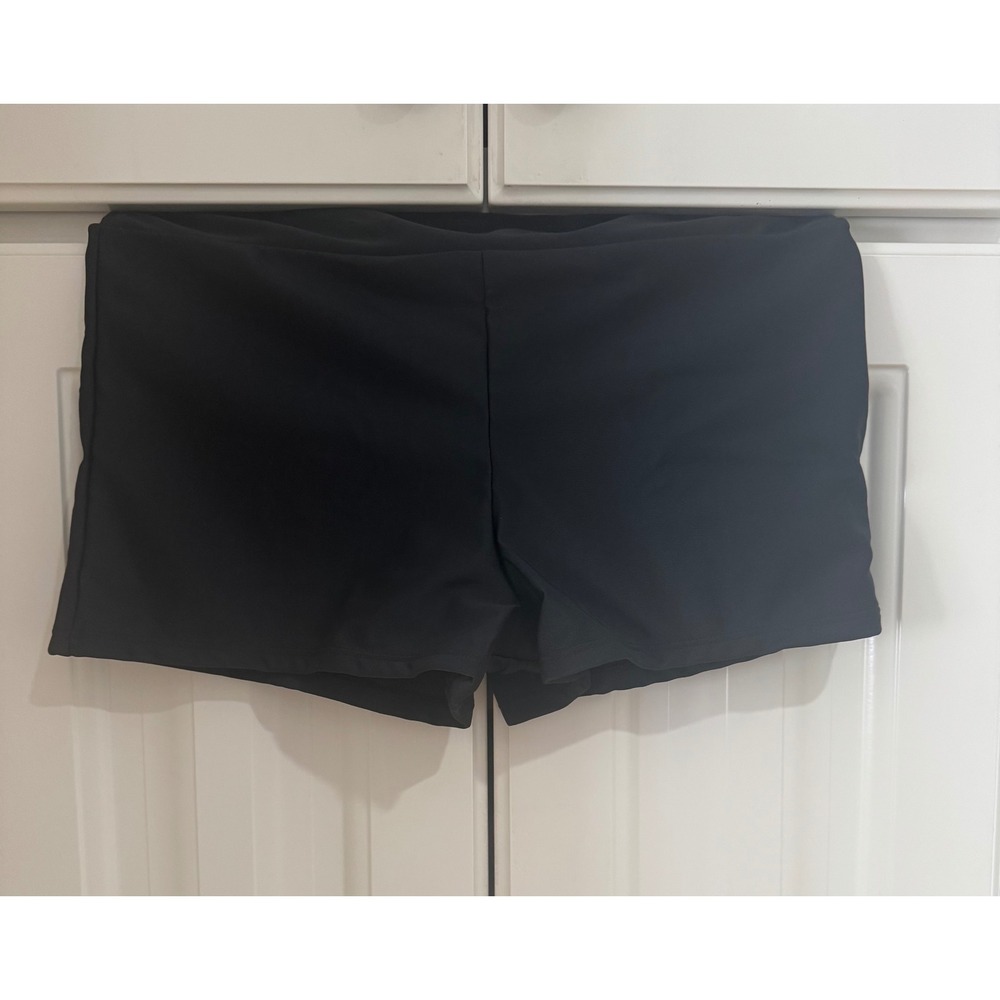 Black Swimsuit Bottoms Basic Minimalist Swim Briefs New Size XL Womens